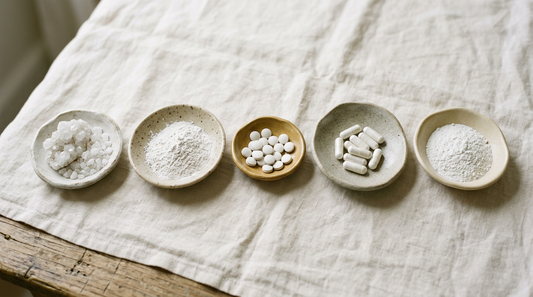 Different types of magnesium supplements compared side by side.